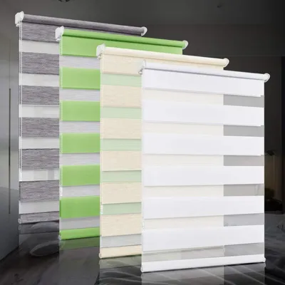 Image de Stores à enroulement sans percer Plissé Obscurcissement Store double Klemmfix sans percer pour fenêtres translucide et obscurcissant Montage mural Protection visuelle 40x130cm