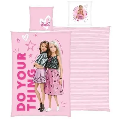 Produktbild von Lizenz (Marke) Kinder Wendebettwäsche »Barbie« (Achtung LV: OSNL) Farbe:rosa