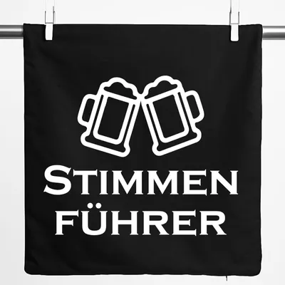 Produktbild von Huuraa Kissenbezug Stimmenführer Spielmanszug 40x40cm Black Baumwolle Dekokissenbezug Geschenkidee