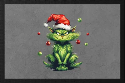 Produktbild von Böse Katze Fußmatte Weihnachten Cat Mom Cat Dad Dezember Adventszeit