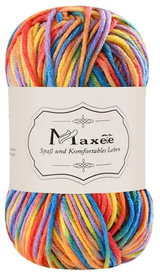 Productafbeelding van Acrylgaren met kleurverloop, 50 gram, meerkleurig, geschikt voor breien en haken
