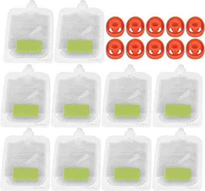 Immagine prodotto di Sacchetti per alimenti per neonati, pensati per conservare le pappe fatte in casa; portatili e riutilizzabili, ideali per conservare purea di mele, yogurt e altre puree.