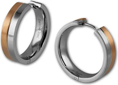 Image de Amello Acier inoxydable doré à l'or rose Boucles d'oreilles dames argentées or rose ESOS712