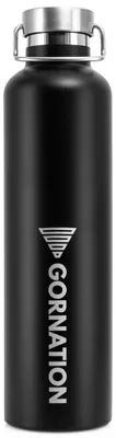 Isolierte Trinkflasche 1000 ml, Edelstahl, BPA-frei, matt schwarz