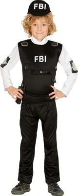 Produktbild von kostým FBI junior polyester černý mt 7-9 let