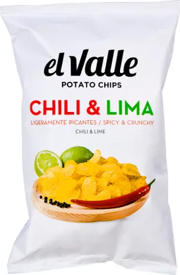 Image de Chips de pommes de terre au chili + citron vert