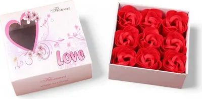 Produktbild von Dekoration Seifenblume Rose in Box für ihr Badezimmer Weiße Box