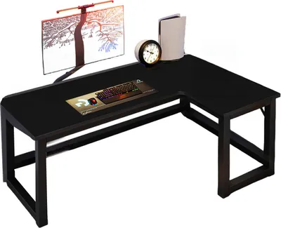 Zdjęcie produktu dla Biurko Narożne Gamingowe Komputerowe Duże Nowoczesne Czarne Loft 140 Cm
