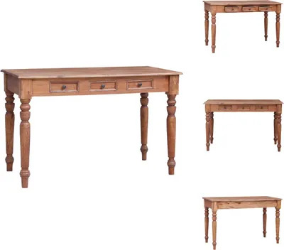 Zdjęcie produktu dla vidaXL Biurko z szufladami 117x57x75 cm lite stare drewno - Biurka