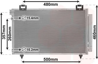 Produktbild von VAN WEZEL 53005392 Kondensator Klimaanlage Klimakondensator für TOYOTA AVENSIS Kombi (T25) +Trockner