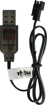 Produktbild von vhbw USB-Ladekabel für RC-Akkus mit SM-2P-Anschluss, RC-Modellbau Akkupacks - 60 cm 3,6 V