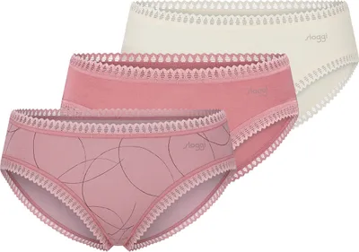 Produktbild von sloggi 3er Pack GO Crush Mini Slip Komfortabel und atmungsaktiv, Zierborte an den Säumen, Im praktischen Mehrfachpack
