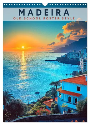Produktbild von Madeira - Old School Poster Style (Wandkalender 2027 DIN A3 hoch), CALVENDO Monatskalender