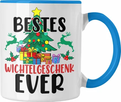 Produktbild von Trendation - Wichtelgeschenk für Frauen Kollegen Geschenk Wichteln Weihnachten Bestes Wichtelgeschenk Ever Schrottwichteln (Blau)