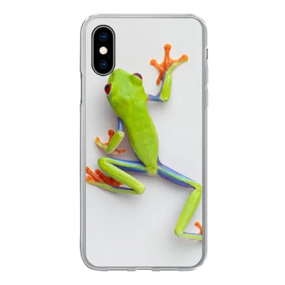 Produktbild von MuchoWow® Handyhülle Schutzhülle Hülle für iPhone X Frosch - Tiere - Grün Silikon Softcase Handy Hülle - Handyhülle