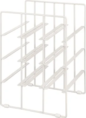 Produktbild von Blomus Pilare Weinflaschenregal, Weinregal, Flaschenregal, für 9 Flaschen, Stahl pulverbeschichte, Moonbeam, 64282