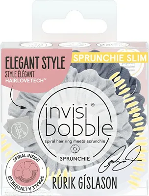 Produktbild von invisibobble Sprunchie Slim Rurik Gislason Feelin Greyt Hell & Dunkel Grau