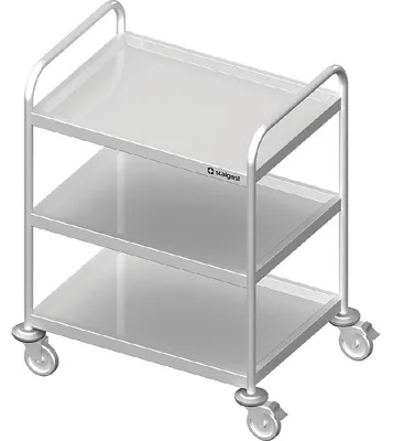 Obrázok produktu pre Servírovací vozík z nehrdzavejúcej ocele, s tromi policami, 860 X 540 X 920 mm (ŠxHxV)