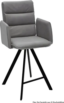 Produktbild von Thekenstuhl (8er-Set) Delicia 52x109x60 Schwarz/Grau