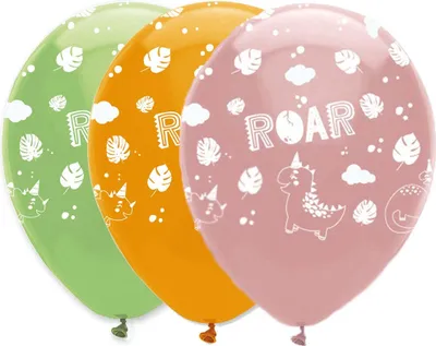 Produktbild von 6 Dino Girls Ballons 30cm