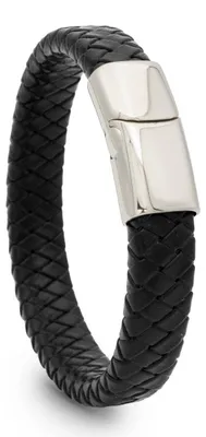 Produktbild von CHPN - Armband - Schwarz - Leder - Armband Herren - Schmuck - Geschenk - Lederarmbänder - Vatertag - Cooles Armband - Trendiges Armband