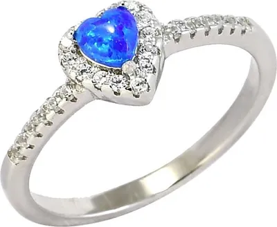 Produktbild von Silberring 925er Silber mit synthetischem Opal Glare903 Ringgröße 56
