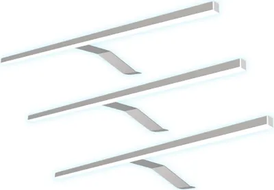 Produktbild von kalb | LED Aufbauleuchte Edelstahl warm neutral für Schranklicht Beleuchtung verchromt 3er Set neutralweiß