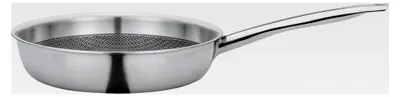 Produktbild von Vulcano Cut Resist XL Bratpfanne Ø 24 cm | Edelstahl | hoher Rand | Antihaftbeschichtung | Induktionsgeeignet | 5-Lagen Mehrschichtmaterial | kratzfest | ofenfeste Pfanne