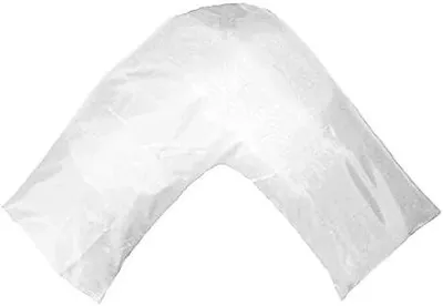 Productafbeelding van Zijdezachte satijnen kussensloop kussensloop kussenbeschermer kussensloop V Shaped Pillowcase Kleur: wit
