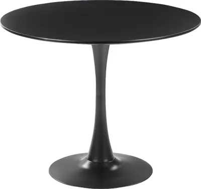 Produktbild von BELIANI Esszimmertisch Schwarz Rund 90 cm MDF-Platte Metall Modern