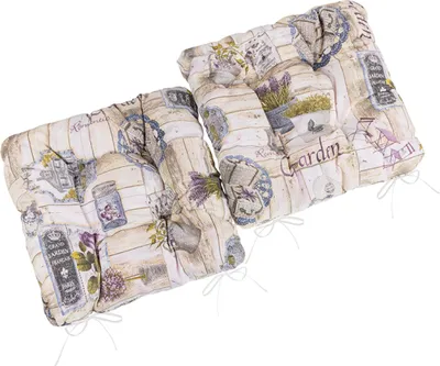 Produktbild von Sitzkissen Ema gesteppt - SET 2tlg - 40x40 cm - Lila, Beige