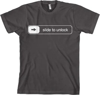 Produktbild von Slide To Unlock T-Shirt - Medium - Dark-Grey