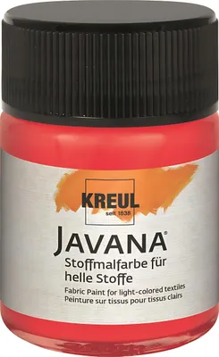 Produktbild von KREUL Javana Stoffmalfarbe für helle Stoffe Hellrot 50 ml