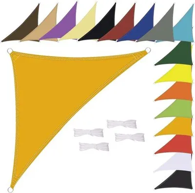 Produktbild von Wasserdichter Schattenstoff Dreieck - Terras schützen - Widerstandsfähiger Polyester - 3 x 3 x 43 m - Orangerot