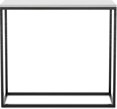 Obrázek produktu pro BETTSO Konzola do předsíně elegantní toaletní stolek WELL 80 cm bílá s černými nohami