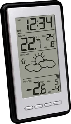 Obrázok produktu pre Techno Line WS 9130-IT - Meteostanica - bezdrôtová - čierna, strieborná