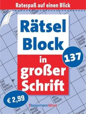 Immagine prodotto di Rätselblock in großer Schrift 137 (5 Exemplare à 2,99 EUR)