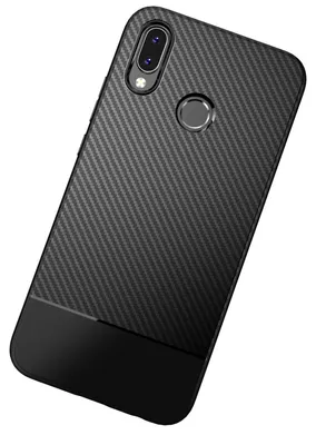 Produktbild von Huawei P20 Lite Handy Hülle von NALIA, Slim Soft Silikon Case Dünne Carbon Look Schwarz