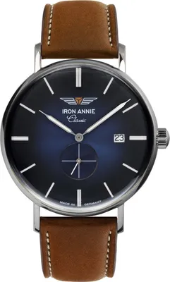 Immagine prodotto di IRON ANNIE 5938-3 Orologio da uomo in acciaio inossidabile e pelle marrone