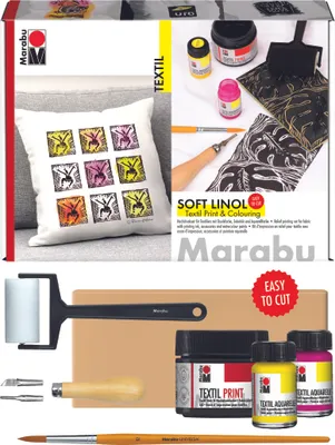 Produktbild von Marabu 1703000000081, Schwarz, Magenta, Gelb, Textilfarbe, 3 Stück(e)