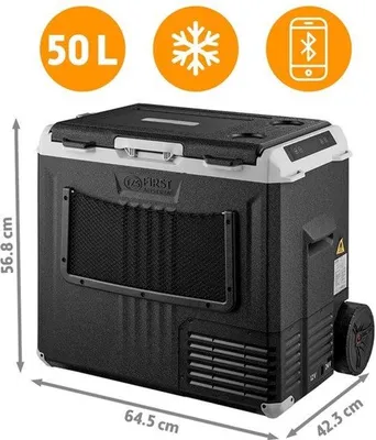 Productafbeelding van Compressor Koelbox - 50 Liter Capaciteit - - Zwart - Draagbare Koelbox - Met Vriesvak - Voor Auto En Camping