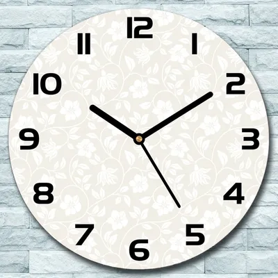 Produktbild von Wanduhr aus Glas Rund fi 30 Lichtblumen weiß Quarz Deko Schlafzimmer Büro