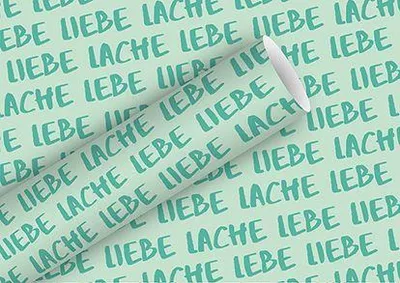 Produktbild von Braun & Company Geschenkpapier Lebe, Liebe 2 m x 70 cm