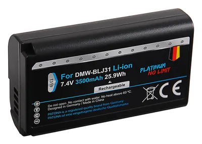 Produktbild von PATONA Platinum Akku f. Panasonic DMW-BLJ31 Lumix DC-S1 DC-S1R DC-S1H