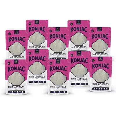 Obrázek produktu pro USUI konjakové vlasové nudle v nálevu 8+2 | nízkokalorické těstoviny | 10 x 270 g