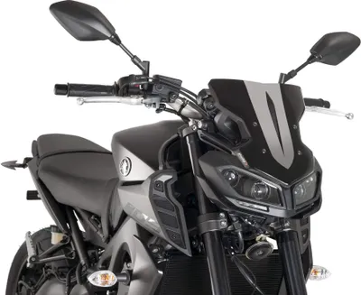 Produktbild von Puig Carenabris New Generation Sport Yamaha Fz-09/mt-09/mt-09 Sp Windschutzscheibe Schwarz Schwarz One Size