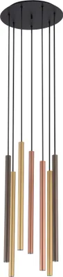 Image de Suspension LASER multicolore 7xG9x10W en métal, dimensions : 130x30x30 cm, IP20, Nowodvorski Lighting