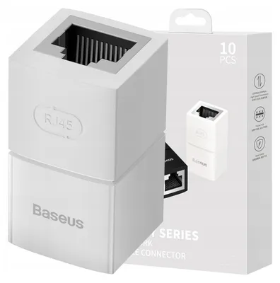 Produktbild von Baseus Netzwerkstecker Ethernet Kabelstecker Rj-45 10 Stück Weiß