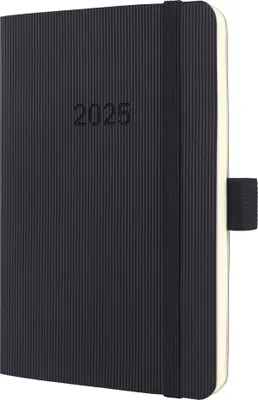 Produktbild von SIGEL C2523 Wochenkalender Conceptum 2025 - ca. A6 - schwarz - Softcover - 2 Seiten = 1 Woche - 176 S. - PEFC-