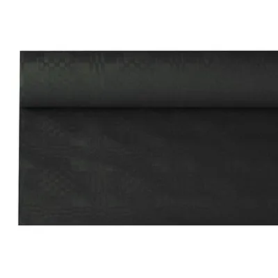 Produktbild von Papstar Papiertischtuch mit Damastprägung 6 m x 1,2 m schwarz, 12 x 1 Rolle